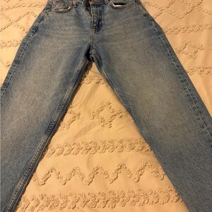 Zara Light Blue Straight-Leg Jeans